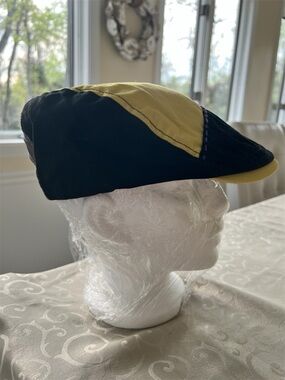 Hana 100% Cool Cotton Newsboy Hat Tweed and Yellow Patchwork Flat Cap